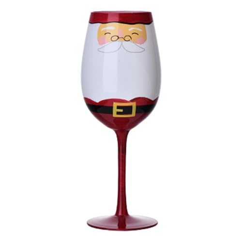 Bicchieri da vino natalizi - Set di bicchieri da vino per le vacanze, bicchieri natalizi decorativi | Eleganti bicchieri da vino festivi, bicchieri da vino natalizi con stelo per feste festive e decor