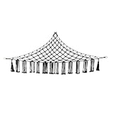 NUOBESTY Hängende Plüschtierhängematte aus Makramee Dreieckige Spielzeughängematte In Schwarz Aufbewahrung für Kuscheltiere und Kinderzimmer Deko