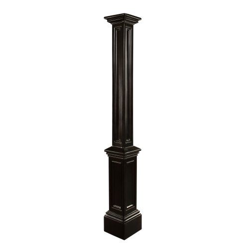 Mayne Signature Lamp Post - Black - Dimensions: 9.5in L x 9.5in W x 72in H - Fade Resistant - Polyethylene Lamp Post (5837-B)