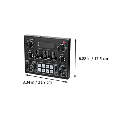 EXCEART V8 Placa de Som Ao Vivo Streaming de Trocador De Voz Ao Vivo Mixer De Áudio da Placa de Som