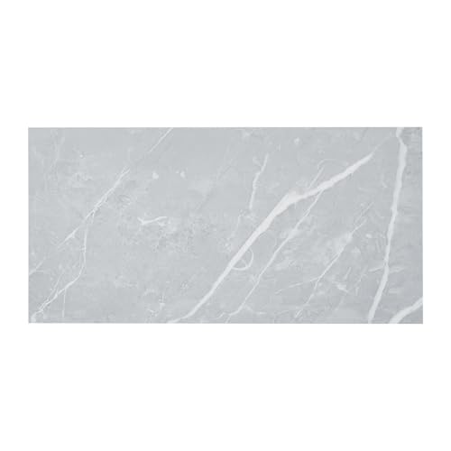INMOZATA 5m²/28psc Floor Tiles Self Adhesive Vinyl Flooring Peel and Stick Floor Tiles Vinyl Floor Tiles 2.0mm 60X30cm Waterproof for Bedroom Office Floor Plank(Marble Light Grey)