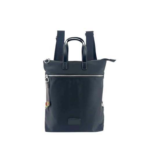 MODELISA - Bolsa Mochila de Ombro Casual com Fecho de Zíper para Mulher, Preto, Casual