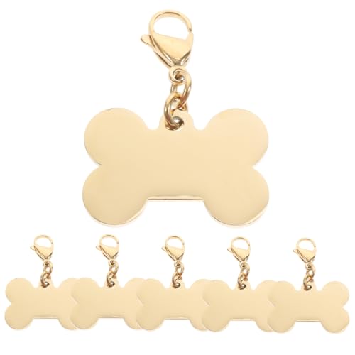 TOYANDONA 1 Juego Etiqueta De Mascota Etiqueta De Nombre De Perro Etiquetas Para Mascotas Perro Código Voluntad Tú Para Perros Acero Inoxidable Plata Color Aleatorio 6 Piezas
