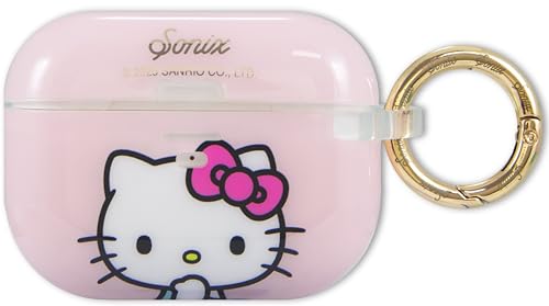 Sonix x Sanrio AirPods Pro 3 Protective Case - Hard Shell Cover with Luxe Keychain Clip - Compatible with 3rd Generation AirPods Pro | Hello Kitty Grid
