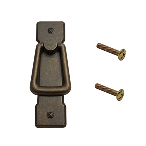 HARMAC HOUSE Vintage Drop Handles 2 Pack Antique Bronze Door Ring Pull Handles Kitchen Cabinet Cupboard Chest of Drawer Vintage Bronze Drop Ring Pull Handles (2) - Image 2