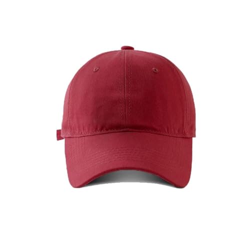 COTIDI Herren-Mütze 100% Baumwolle Baseballkappe verstellbar Bordeaux One Size