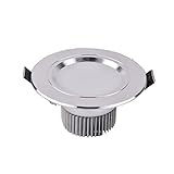 Led Silver Edge Round Ultra Bright 6000K Recessed Ceiling Downlights No Strobos Embedded Spotlights Commercial Home Aisle Living Room Lighting Panel Lamps Fittings