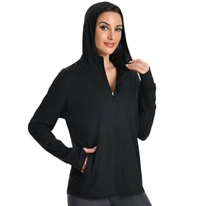 QXURkut Veste Anti UV Femme, Légère Sun Hoodie, Protection Solaire UPF50+