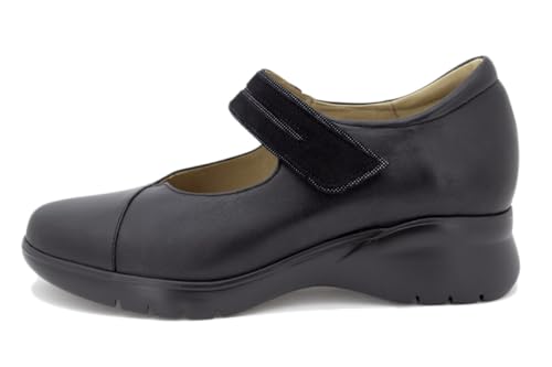 PieSanto - 255857 Zapato Tira Ajustable Piel Negro para: Mujer Talla: 39