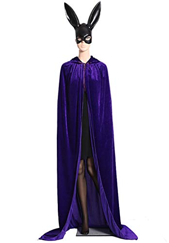ALIZIWAY Unisex Hooded Cloak Full Long Velvet Cape for Halloween Cosplay Costumes - Image 6