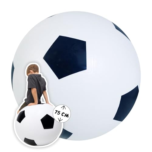 alldoro 60298 XXL Fußball Ø 75 cm groß, aufblasbarer Spielball mit mega Sprungkraft, Kinderball aus Gummi, Indoor & Outdoor alldoro 60298 XXL Fußball Ø 75 cm groß, aufblasbarer Spielball mit mega Sprungkraft, Kinderball aus Gummi, Indoor & Outdoor