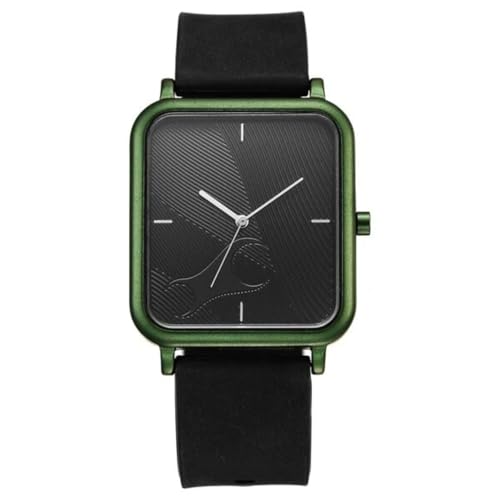 Image of Fastrack Tees Black Rectangular Dial Silicone Watch for Unisex - 38115AP02