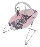 LADIDA Baby Bouncer with Soothing Music and Vibration, Adorable Plum Blossom Design, Suitable for Newborns（148）