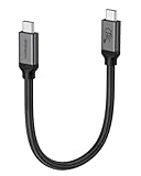 Silkland USB 4 for Thunderbolt 4 Cable 1FT, 40Gbps Data Transfer, 240W PD3.1 Fast Charging, 8K@60Hz, Short USB C Data Cable Compatible with Thunderbolt 3, iPhone 17/16, SSD, MacBook, Hub, Dock