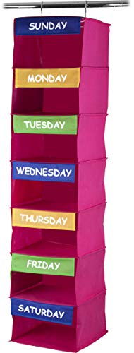 Sagler Daily Activity Organizer Kids 7 Shelf Portable Closet Hanging Closet Organizer Great Closet Solutions - Thumbnail 2