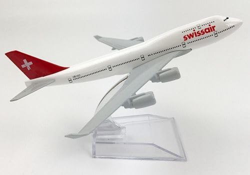 E Shopping Only for Display Diecast Aeroplane Scale Model Size -16 Cm Multicolor (Swiss AIR)
