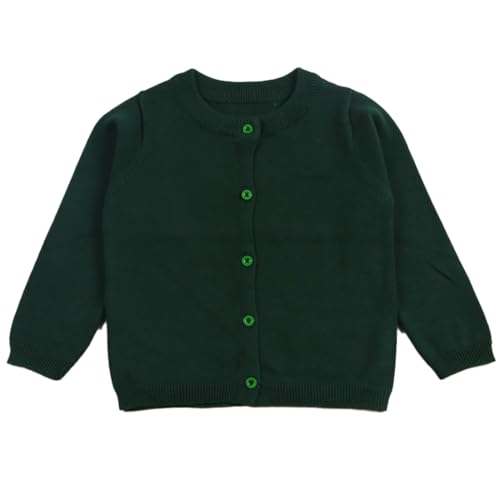 Image of Little Girl Knit Cardigan Sweater - Toddler Button Down School Uniforms Cardigan