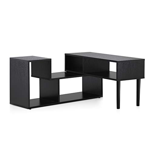 Vielseitige TV Schrank Fernsehtisch Modernes Unterhaltungszentrum für Flachbildfernseher, Kabelbox,Spielekonsolen, Wohnzimmer,TV Lowboard