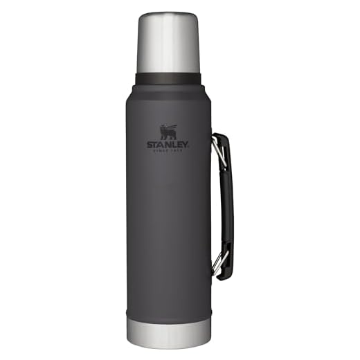 Stanley Classic Vacuum Insulated Wide Mouth Bottle - Matte Black - BPA-Free 18/8 Stainless Steel Thermos for Cold & Hot Beverages - 1.1 QT