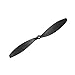 uxcell RC Propellers CW CCW 1147 11x4.7 Inch 2-Vane Fixed-Wing for Airplane, Nylon Black 4 Pair with Adapter Rings