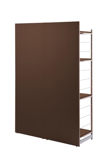 並べて使うことができる間仕切りパーテーション 4段ラック 幅120 ブラウン 衝立 家具 事務所 オフィス 仕切り 日本製 パーティション ラダーラック