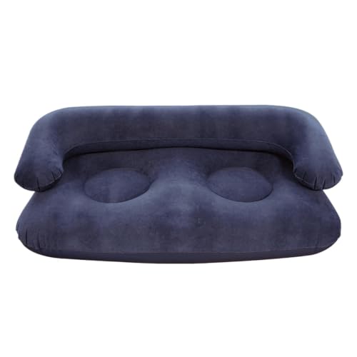 Sofá inflable flocado sillón de camping con reposabrazos para viaje 2
