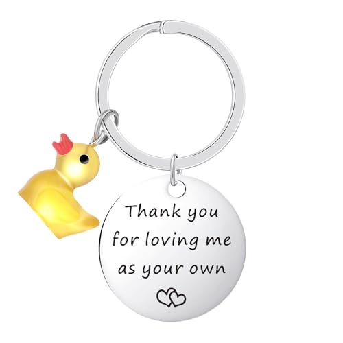 FRULX Personalised Stainless Steel Keychain with Cute Duck Pendant,Unique Gifts for Women,Keyrings for Women,Couple Keyrings,Cute Gifts for Boyfriend,Gift for Couple,Romantic Gifts for Him,Gift Ideas