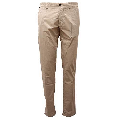 Pantalon homme en coton beige Confort anti-froissement pour journées actives