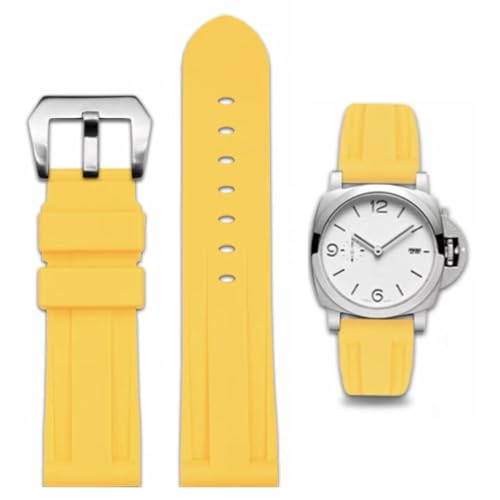 Bracelet Panerai en caoutchouc brossé haut de gamme avec boucle acier