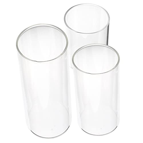 ULTECHNOVO 3pezzi Portacandele in Vetro Trasparente Paralume Portacandele in Vetro Copricandele per Decorazioni Domestiche e Speciali
