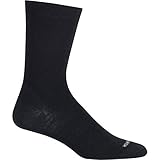 Icebreaker Socken Adult LifeStyle Fine Gauge Ultra Light Crew, Black/Twister HTHR, SM, 104186001