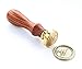 VOOSEYHOME Initial Handwritten Letter Alphabet W Wax Seal Stamp with Rosewood Handle - Ideal for Decorating Gift Packing, Envelopes, Parcels, Letters, Cards, Books, Invitations, Signature etc.