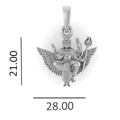 Pendentif Shani Dev argent 92.5 haut de gamme et sa pierre précieuse fine