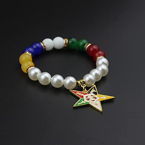 Scwasen OES Sorority Paraphernalia Gift Order of The Eastern Star Bracelet Necklace OES Bracelet Jewelry for Women Soror4