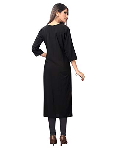 Image of 1 Stop Fashion Women's Multi-Coloured Crep Knee Long W Style Kurtas /Kurti (Pack of 2)