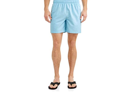 Men's Solid Colored Swim Shorts (3XL 48/50, Turquoise)