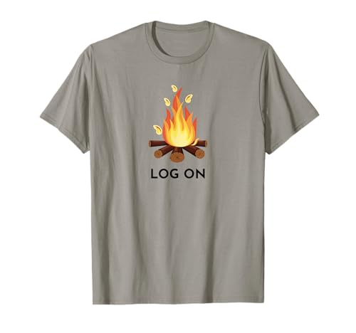 INICIAR SESIÓN! Campfire Pun Camping Camiseta