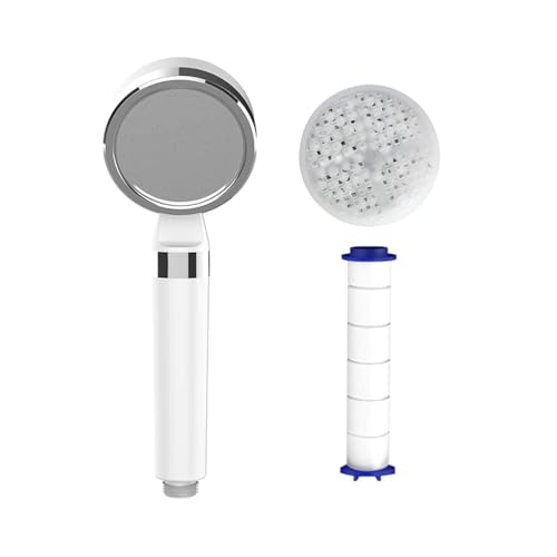 JOYROBIN High Pressure Shower Head with Dual Filtration System,Built-in Natural Mineral Filter Beads,Detachable Stainless Steel Panel,Hard Water Filtered,Anti Clog Nozzles,Tool-free Installation