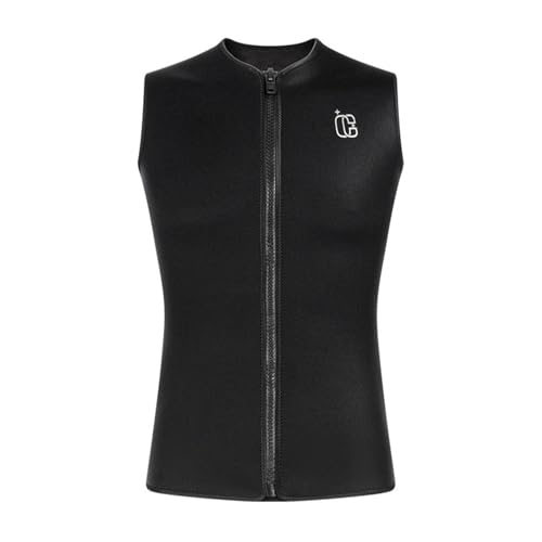 Chaleco de buceo para hombre sin mangas 3mm, camiseta de snorkel de nylon y neopreno, top de neopreno térmico y protector solar para buceo y actividades acuáticas miniatura 1