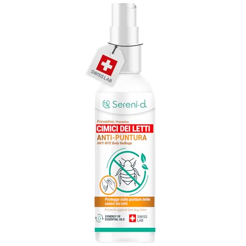 ANTI PUNTURA TRATTAMENTO CORPOREO REPELLENTE VEGETALE ANTI CIMICI DA LETTO - Spray concentrato con oli essenziali contro le punture di cimici da letto efficace - 100mL – Swiss Lab