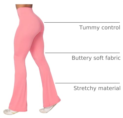 Image of Sunzel Flare Leggings, Crossover Yoga Pants with Tummy Control, High-Waisted and Wide Leg