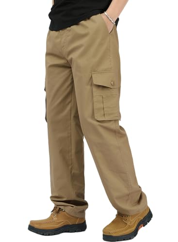 El Mejor Listado de Pantalones Riders - 5 favoritos. 48 XINTM Pantalones de Trabajo para Hombre Algodon, Pantalon Cargo Hombre Trabajo Baggy, Antidesgarro,Múltiples Bolsillos, elástico, para Trabajo, Senderism