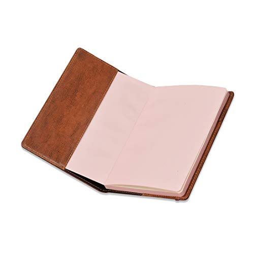 Image of COI Light Brown UNDATED Planner Diary - Designer Faux Leather A5 Daily Planners and Organisers for School, College and Office Going Boys and Girls with Pen.