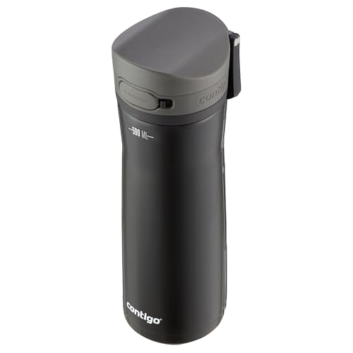 Contigo Jackson Chill - Botella de agua aislada al vacío | Botella grande de acero inoxidable sin BPA de 590 ml | Tapa segura para viajes a prueba de fugas | Mantiene las bebidas frías durante 12