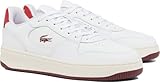 Lacoste Men's L001 Set Sneaker, Off White/Red, 9.5