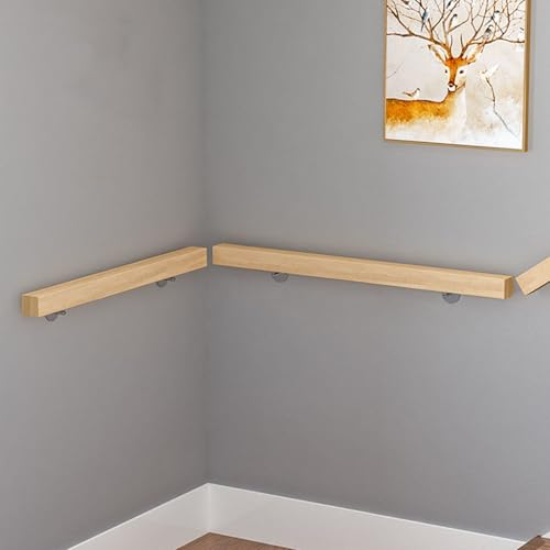 Rampe d'escalier en bois mural avec kit d'installation complet - 6