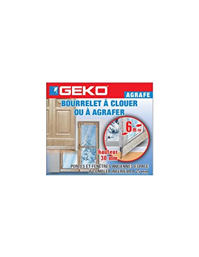 BOURRELET A CLOUER 30 MM X 6 M BLANC - GEKO