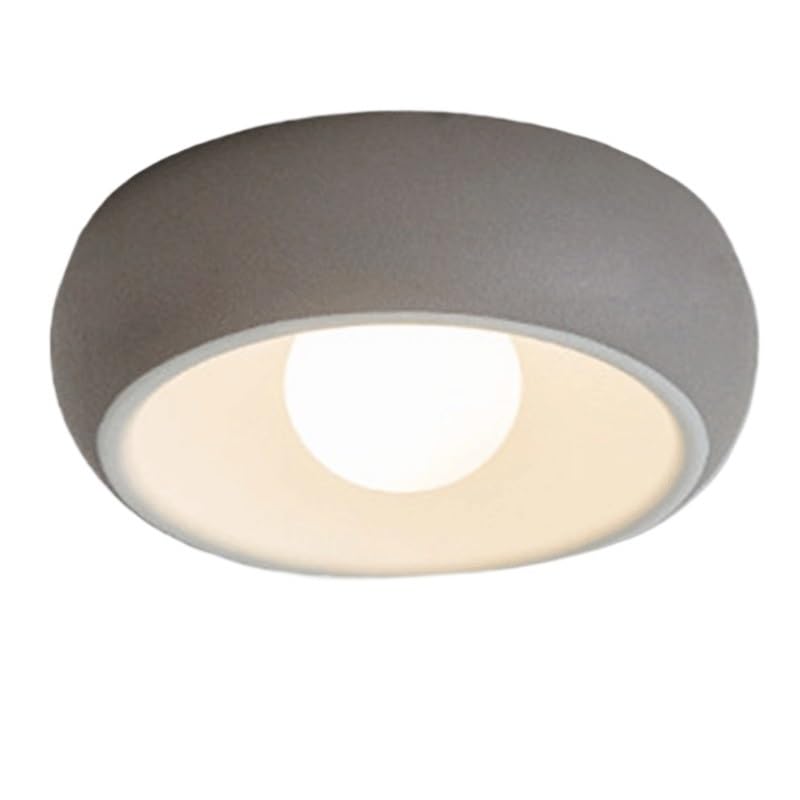 MQOYDCHL Luces de Techo Redondas Modernas Y Sencillas de Acero Al Carbono Gpantalla de Lámpara Lass Estudio de Iluminación de Techo con Atenuación de Tres Colores Cerca de Los Accesorios de Luz de Tec