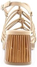 Lucky Brand Women's Bassie Strappy High Heel Sandal Heeled, Tan, 7.5 | Image 3