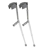 Medline Aluminum Forearm Crutches, Adult, Pack of 2